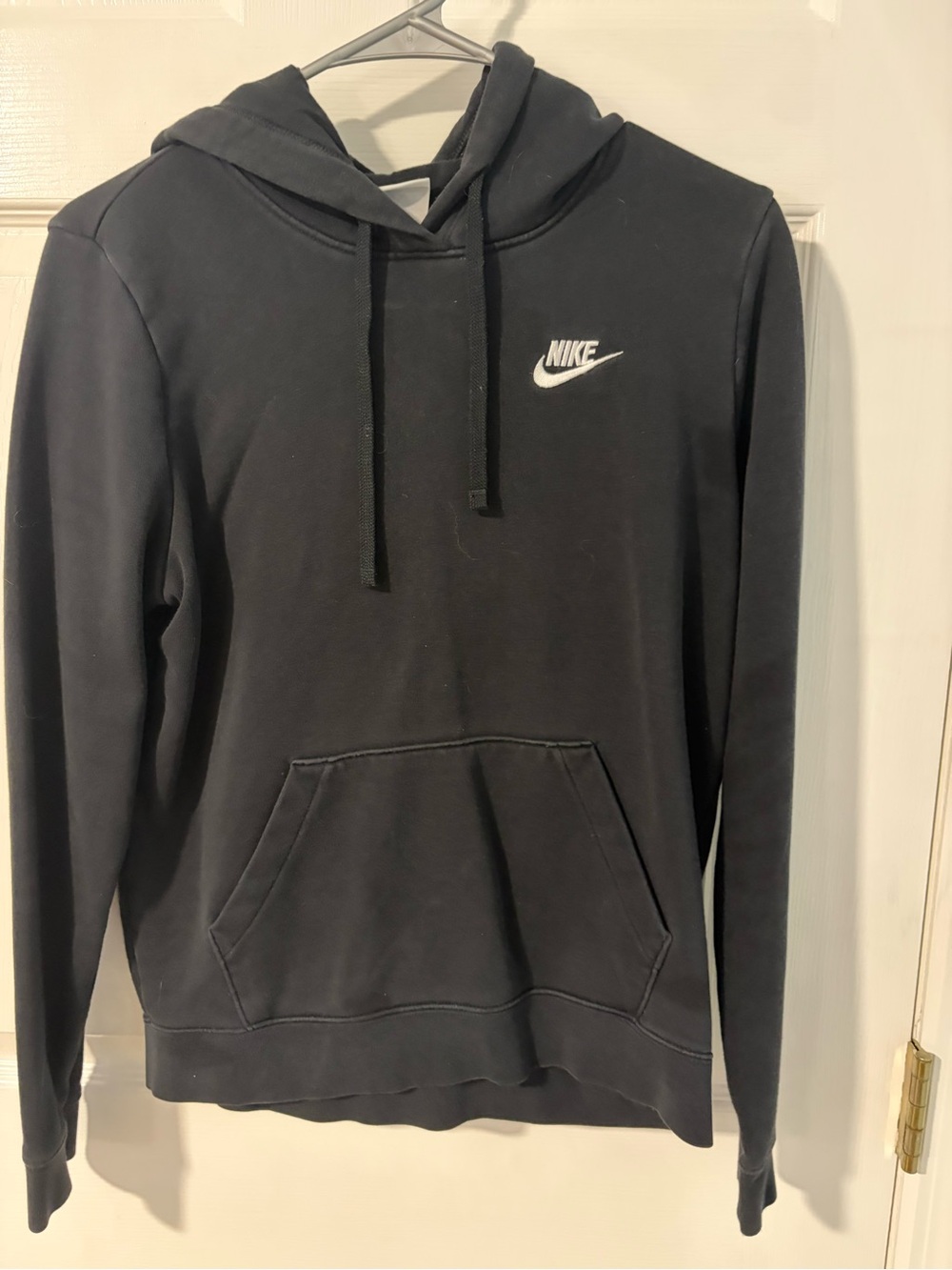 Nike Black Hoodie with White Swoosh Logo